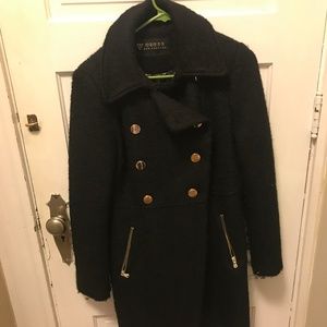 Guess double breasted peacoat with gold buttons